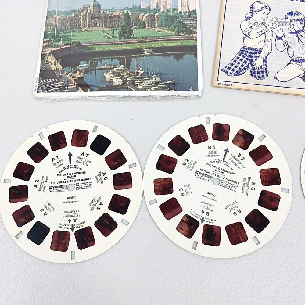 Vintage GAF View Master Canada Victoria Vancouver Island 3 Reel Set A015C Travel